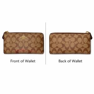 🤎 Coach Signature Canvas Zip Wallet | Brown & Tan 🤎